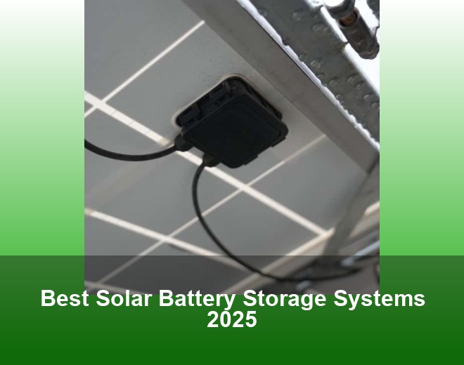 Best Solar Battery Storage Systems 2025